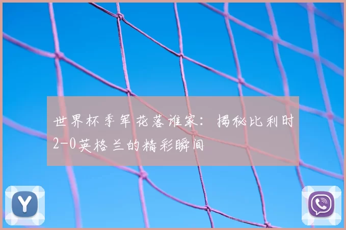 世界杯季军花落谁家:揭秘比利时2-0英格兰的精彩瞬间